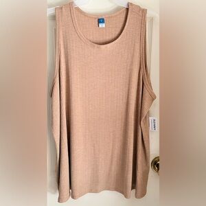 Old Navy NWT Sleeveless Ribbed Tan Top